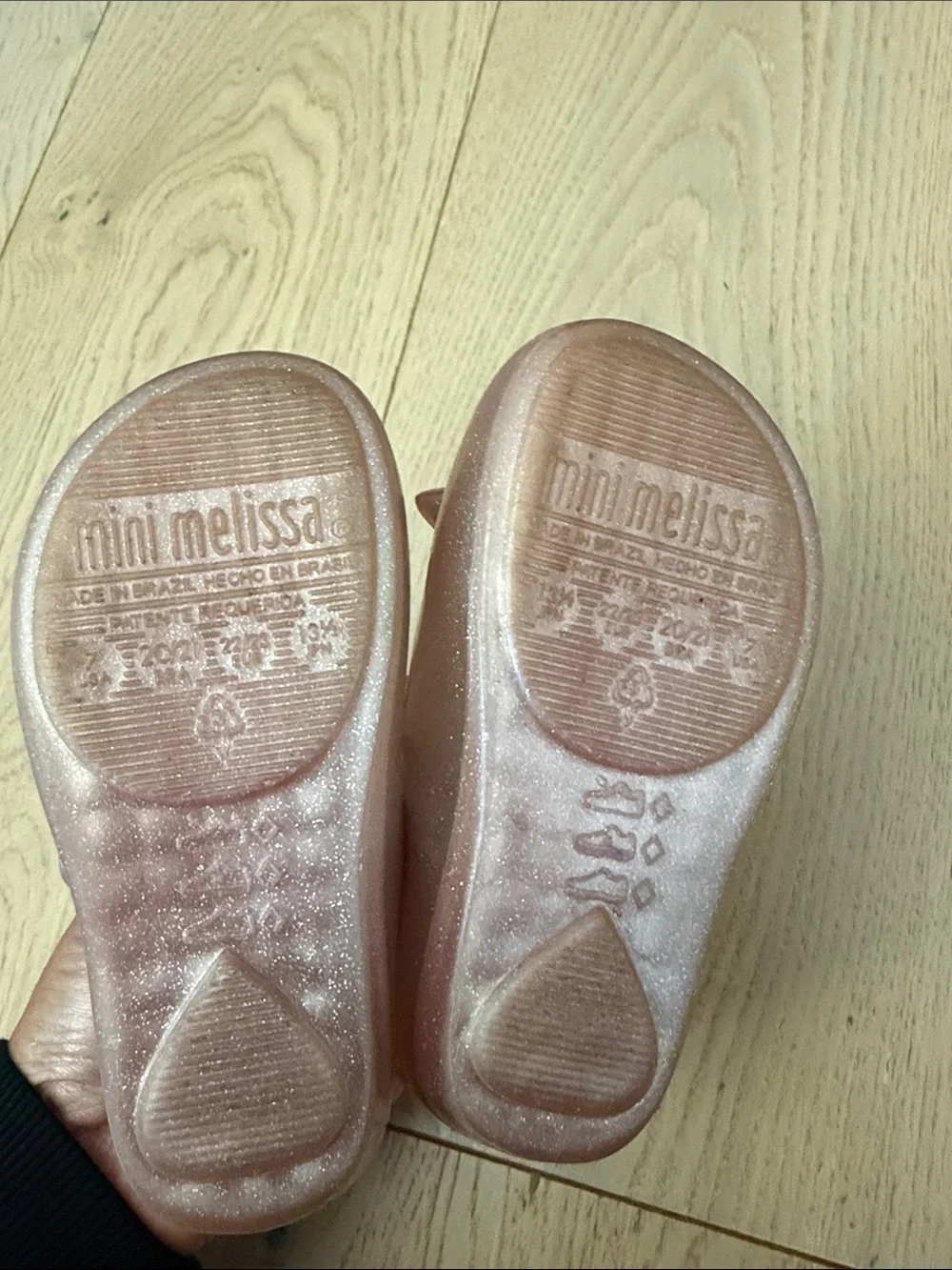 Melissa Girls Pink Glitter Ballet Doll Mary Jane Shoes.  Size 7